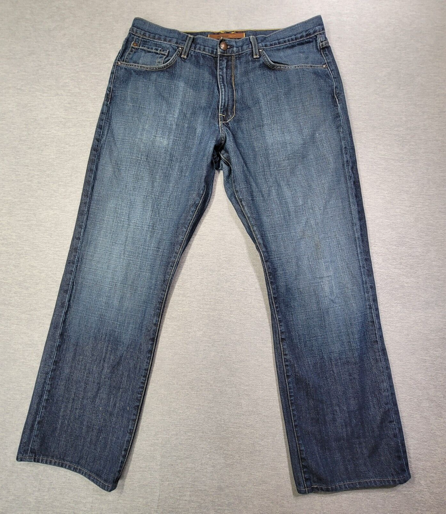 Agave Jeans Mens 38 (Fit 36x31) Blue Relaxed Straight Waterman Supima Made USA