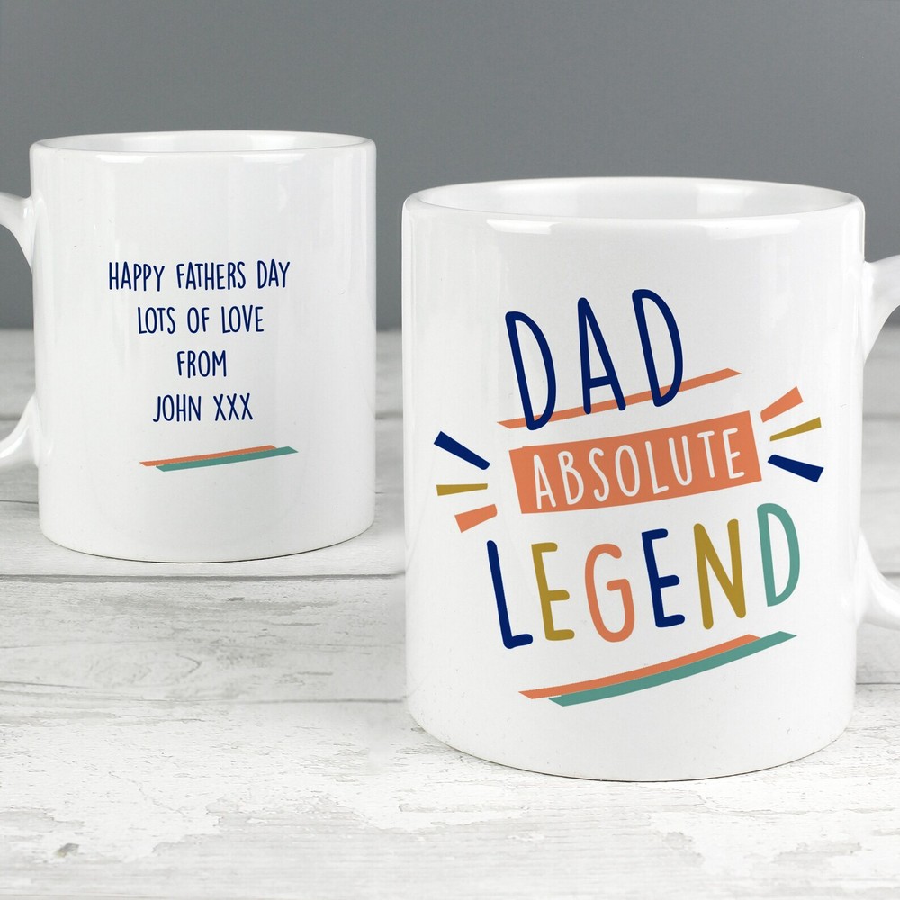 Taza Personalizada Absolute Legend Taza Abuelo Feliz Día del Padre Primer Padre-image