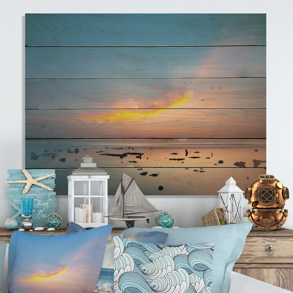 Designart 'Tropical Sunset Sky And Sea II' Nautical &