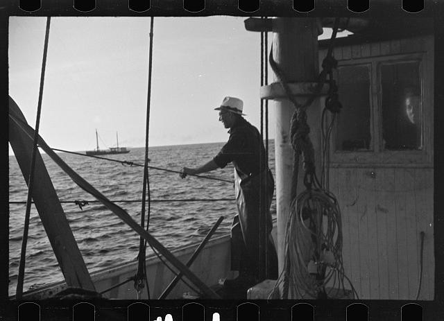 Provincetown Massachusetts 1937 Trawler Dragger Fishing Net Winch Fisherman
