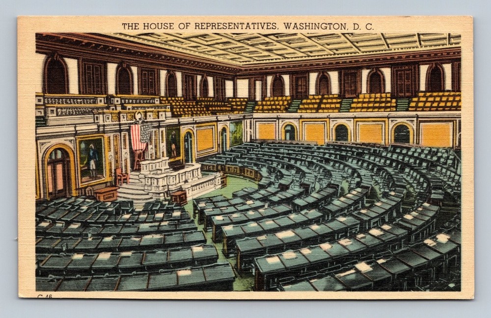 Vintage House of Representatives Washington DC Postcard CAPSO Era