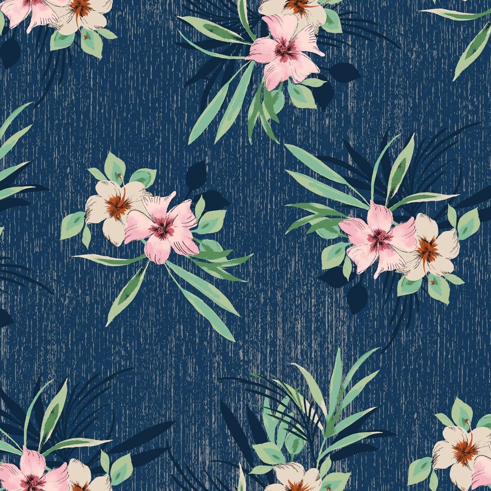 Inc Floral Brushed Poly-Spandex Medium Texture DTY Fabric