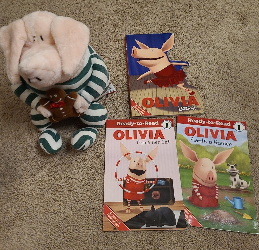 OLIVIA Pig Lot Of 3 Picture Books & Plush