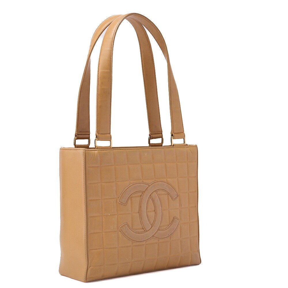 CHANEL Coco Mark Lambskin Shoulder Tote Bag 501567