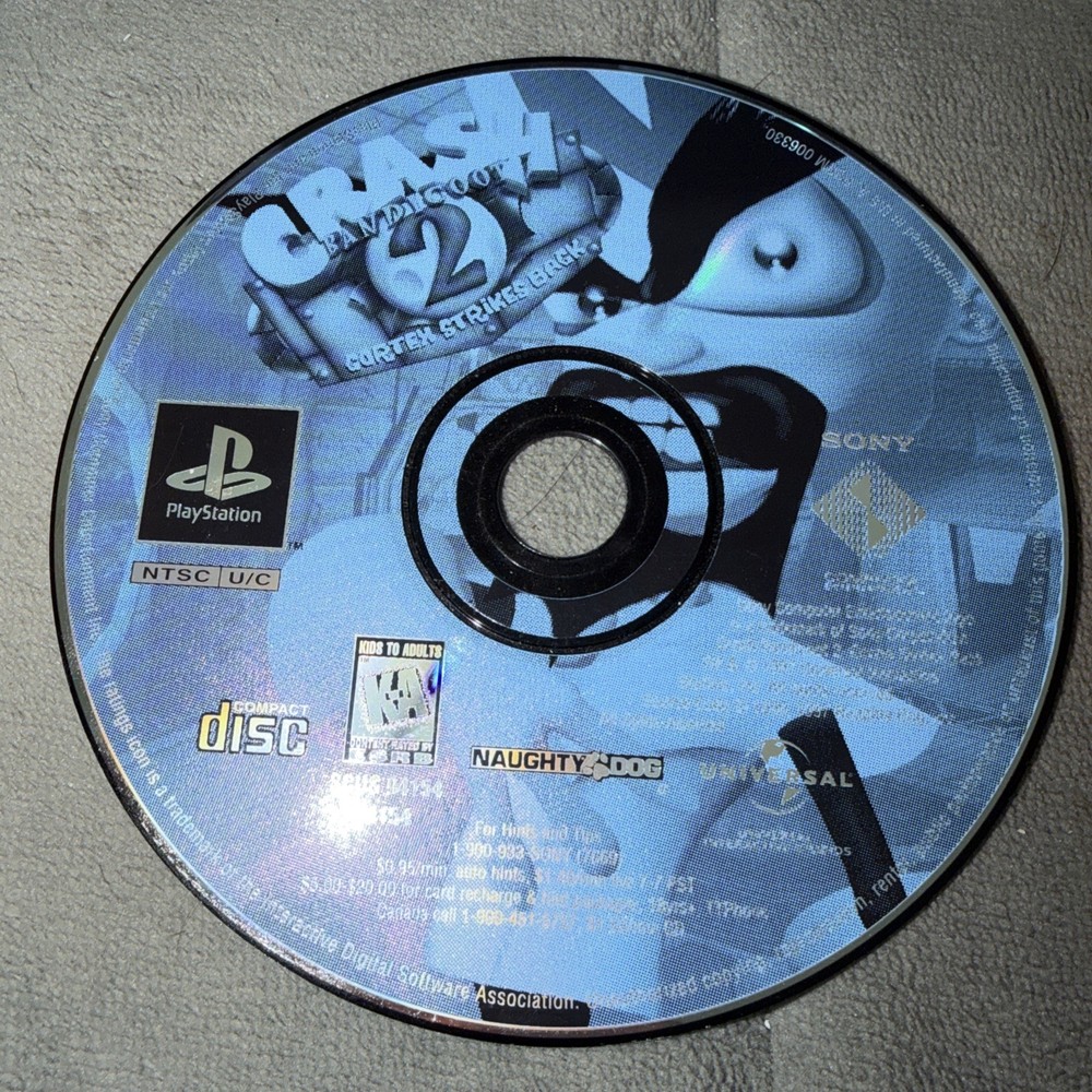 Crash Bandicoot 2 Cortex Strikes Back Sony PlayStation 1 PS1 Disc Only Tested