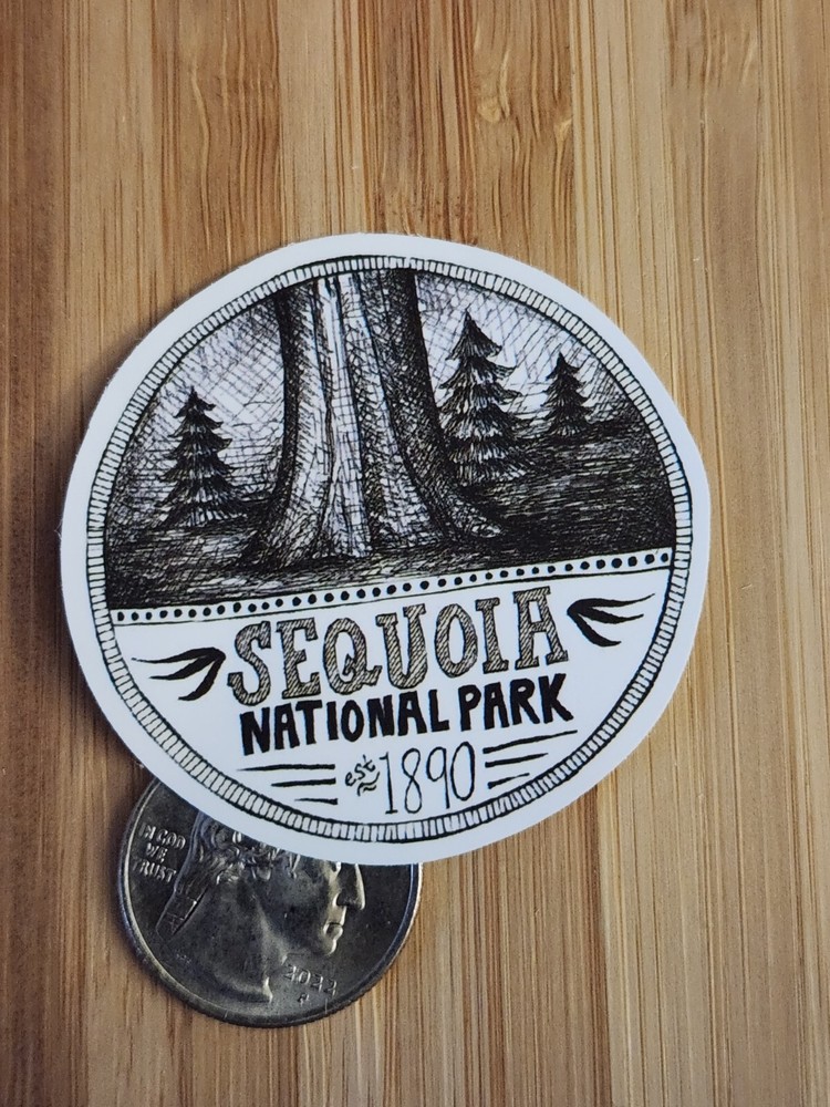 SEQUOIA NATIONAL PARK STICKER California Camping Hiking Great Sequoia Trees
