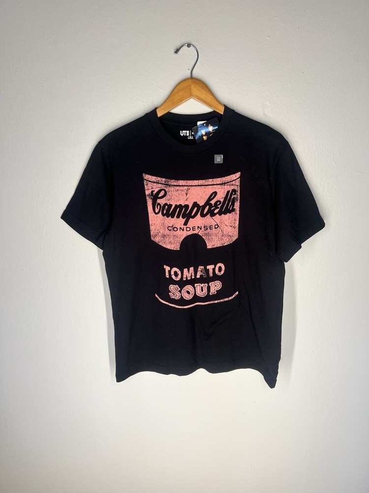Campbell’s Soup Andy Warhol UT Archive Uniqlo T-Shirt – M – Black – Graphic Tee