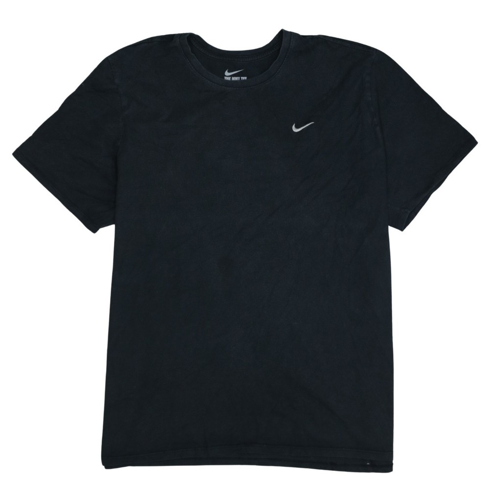Nike Mens T Shirt Black Dri Fit Cotton Embroidered Swoosh Logo Oversized XXL