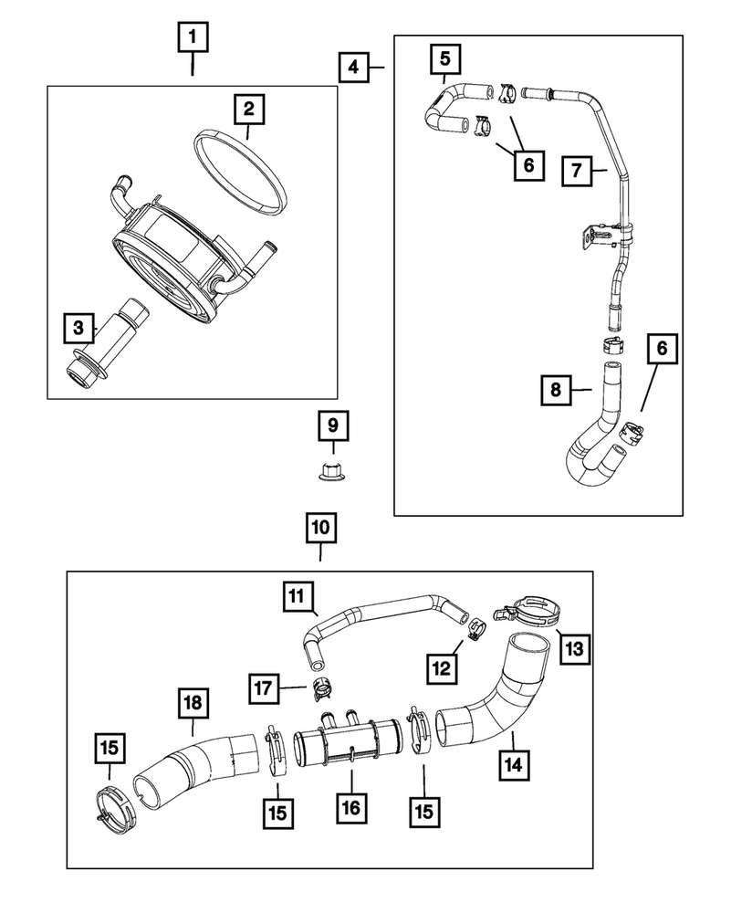 Genuine Mopar Radiator Outlet Hose 68425455AA