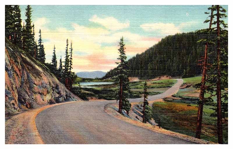 Postcard HIGHWAY SCENE Rocky Mountain National Park Colorado CO m/09 AR6367