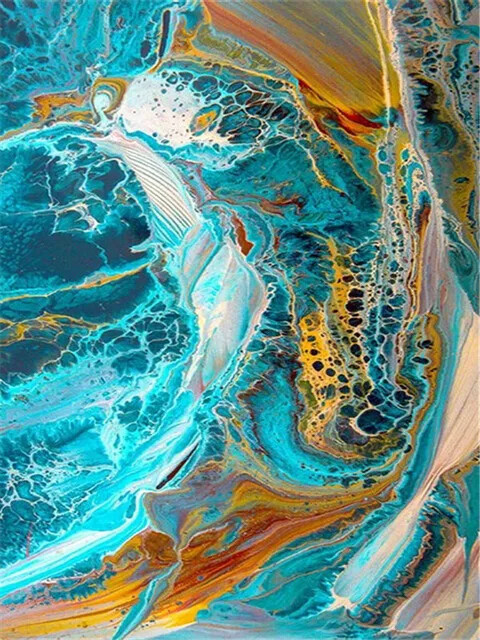 Abstract Colored DIY Art 5D Diamond Painting Kit Square Round Full Drill Crafts