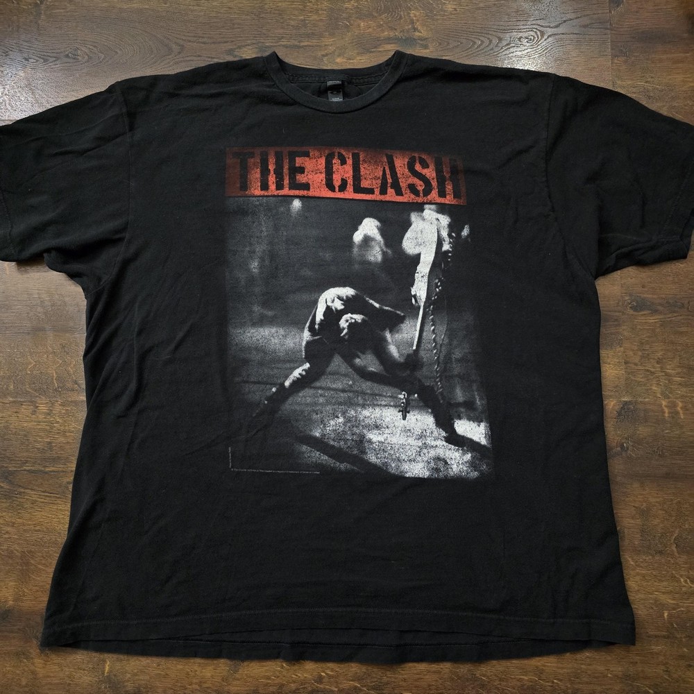 The Clash Shirt Mens 2XL Black London Calling Album Graphic Band Tee Punk