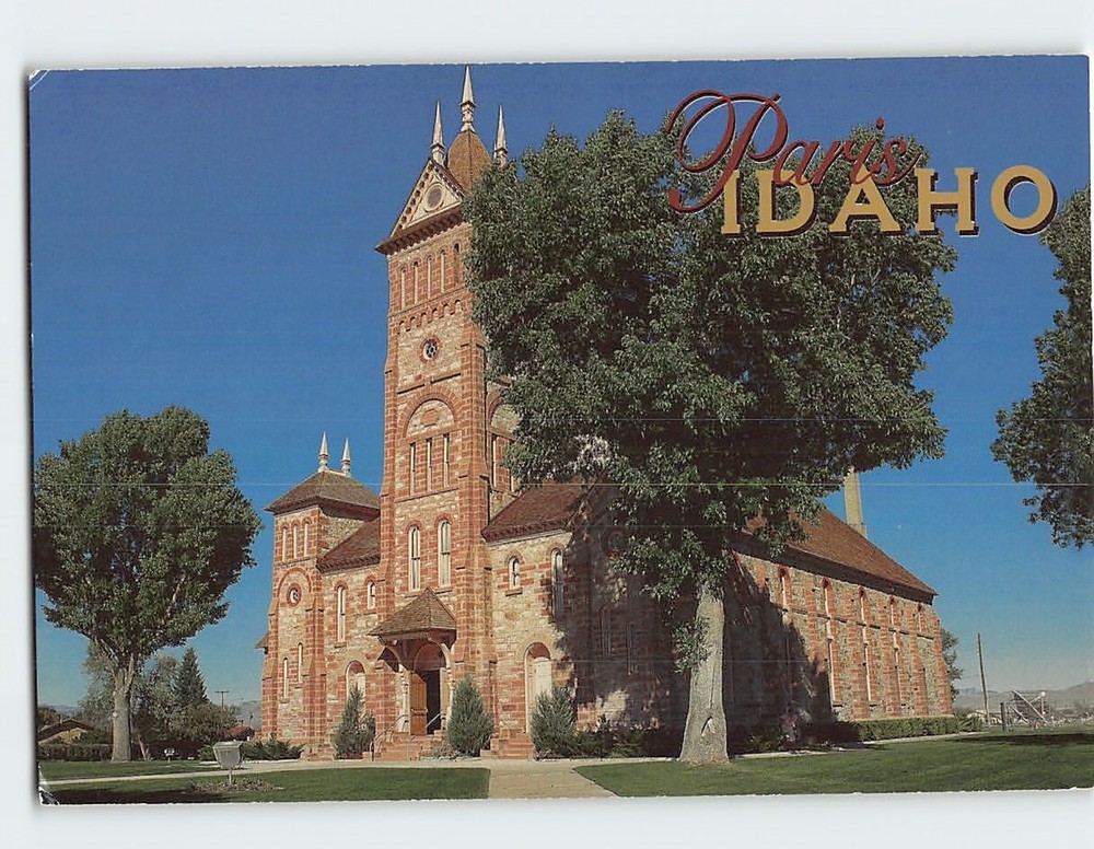 Postcard Paris Tabernacle Paris Idaho USA