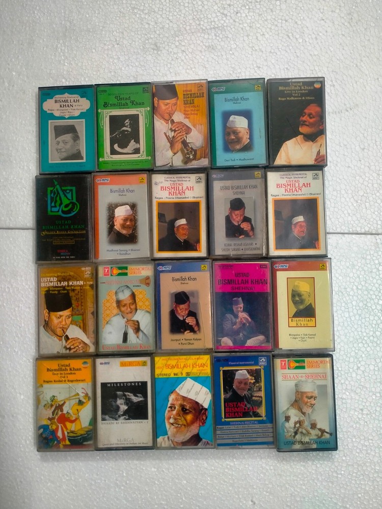 Bismillah Khan India Classical Vocal Instrumental Cassette Audio Tape Rare 42 Pc
