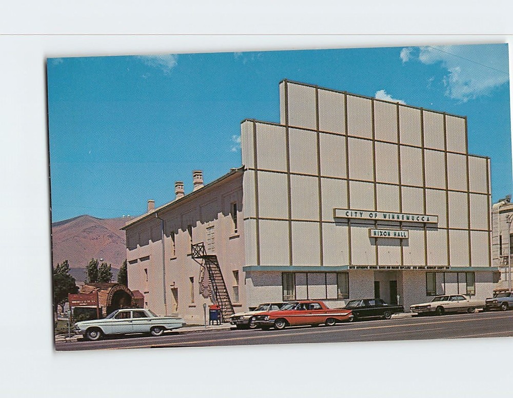 Postcard Nixon Hall Winnemucca Nevada USA