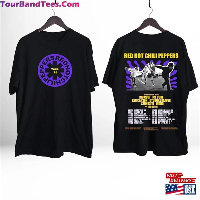 Red Hot Chili Peppers 2024 Tour Shirt Rhcp Unisex Short Sleeve Unisex Tee S-5XL