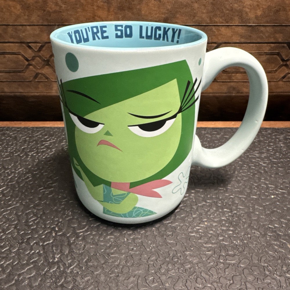 Disney Pixar Inside Out 2 DISGUST & ENVY Soft Touch Ceramic 18oz Mug Never Used