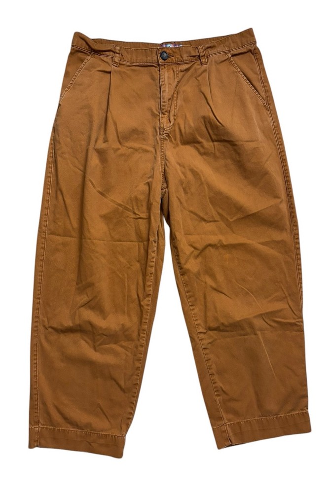 Urban Outfitters Pants Mens Sz 32 Rust Orange Baggy Loose Relaxed Pleated Chino