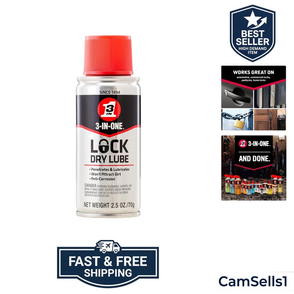 Lock Dry Lube, 2.5 OZ