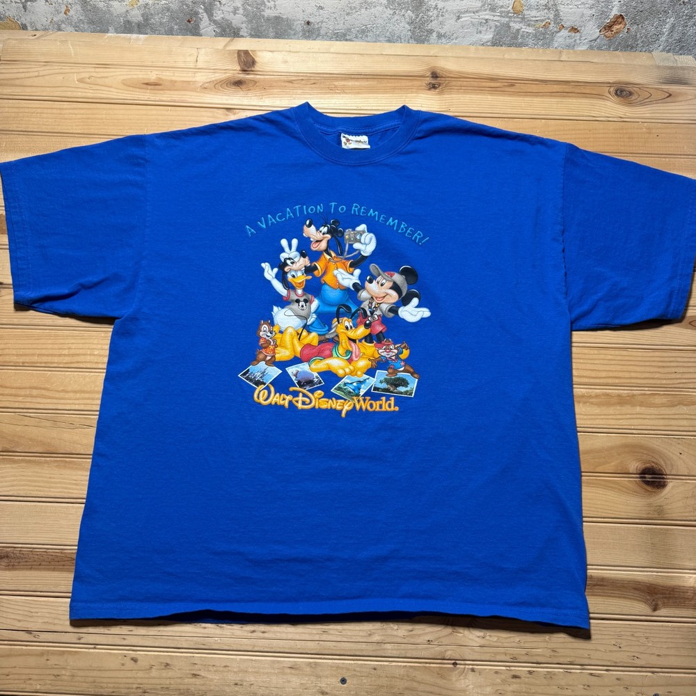 Vintage Y2K Walt Disney World Mickey Donald Goofy Vacation Souvenir T-Shirt XXL