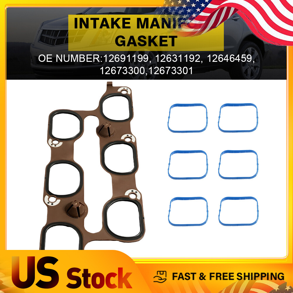 Cylinder Intake Gasket Manifold Kit For Cadillac SRX Chevy GMC Terrain 3.0L 3.6L