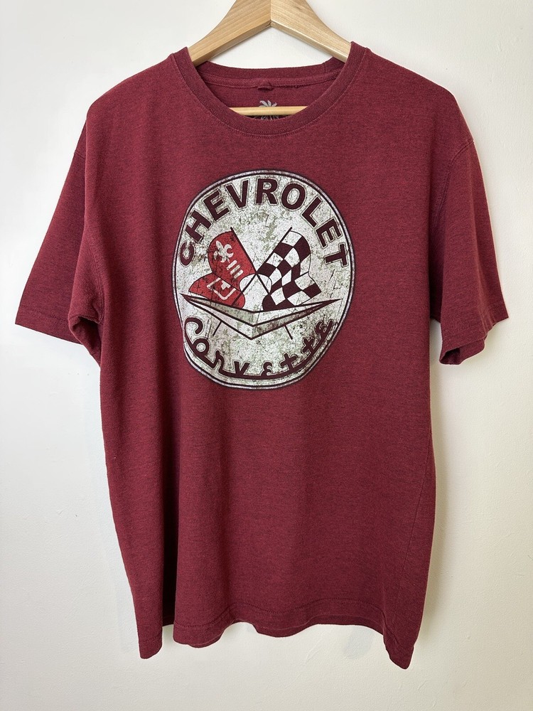 Newport Blue Chevrolet Corvette Red T-shirt Unisex Size M
