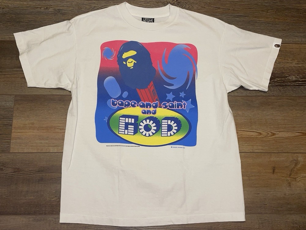 A Bathing Ape BAPE X Saint Michael Mxxxxxx Tee Shirt Mens Small Designer Fashion