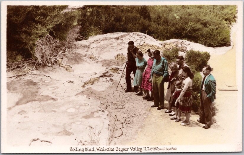WAIRAKE GEYSER VALLEY, New Zealand RPPC Real Photo RPPC Postcard 