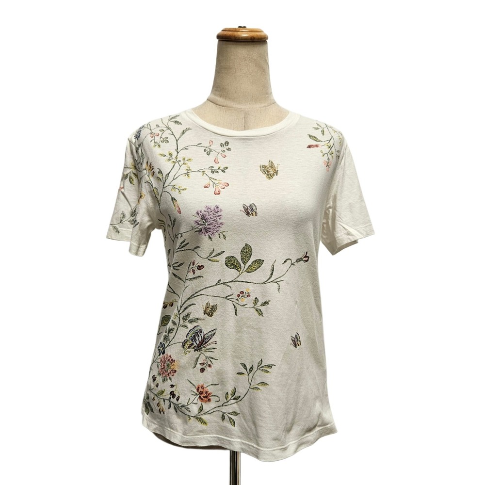 Christian Dior Multicolor Butterfly & Floral Print T Shirt