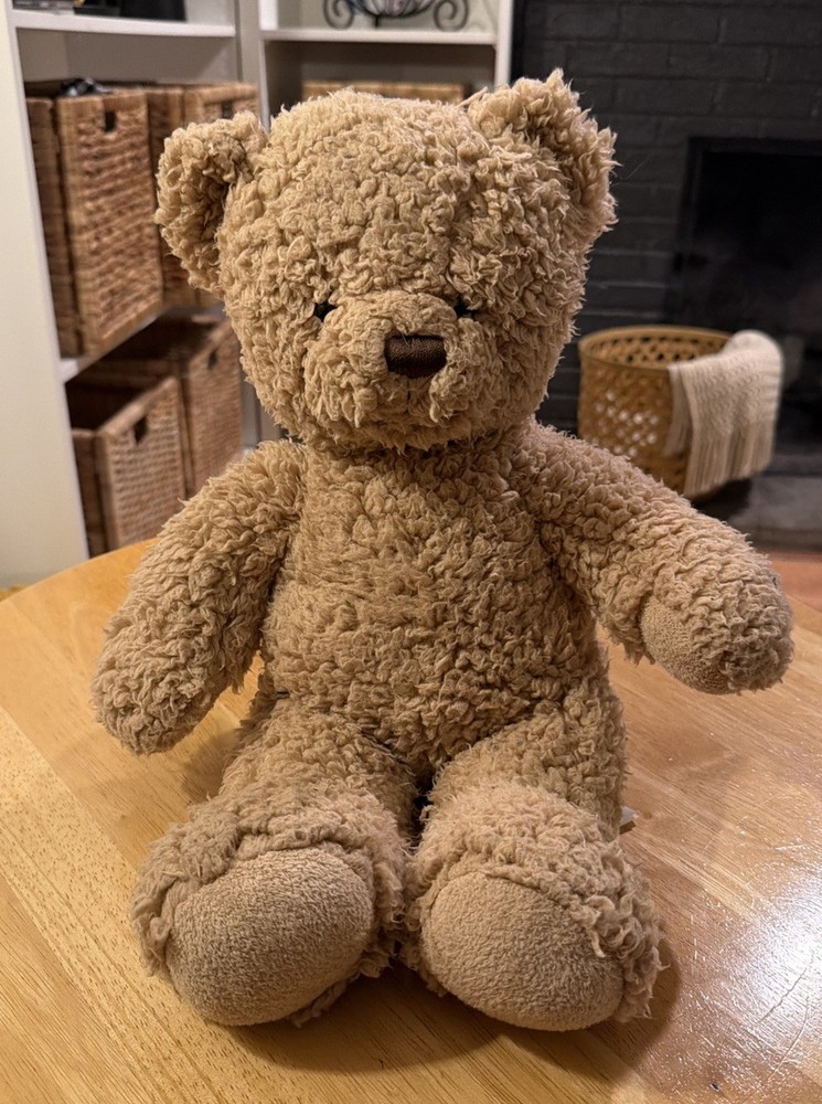 Build a Bear Workshop Curly Brown Tan Plush Teddy Toy Stuffed Animal Doll 16