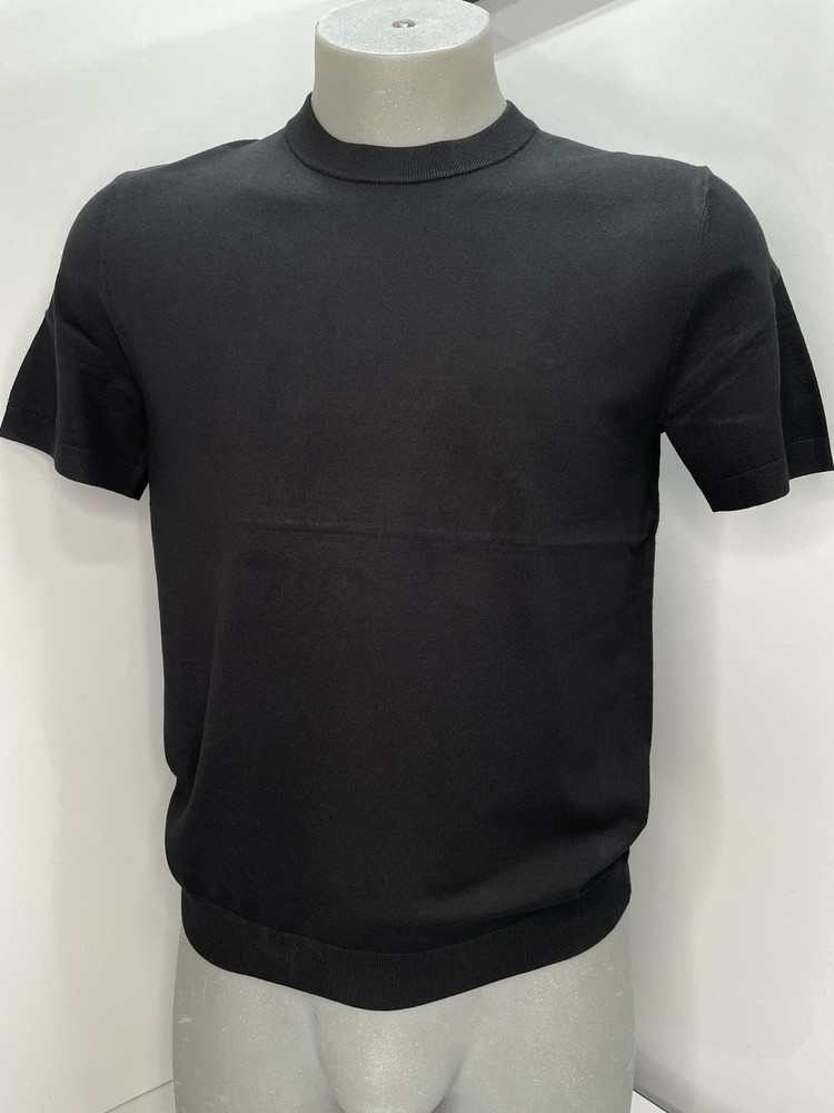 Theory Mens Soris Tee Black Size S Light Bilen Crewneck Short Sleeve