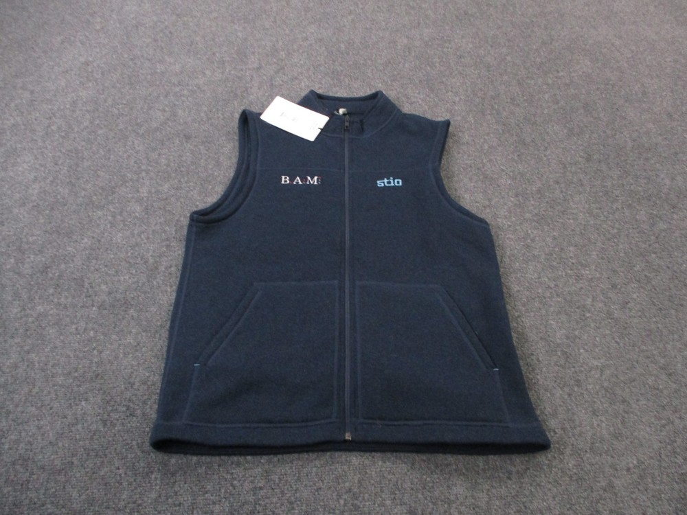 Stio Vest Jacket Men M Blue Sweater Fleece Jumper Camping Hiking Outdoors NEW