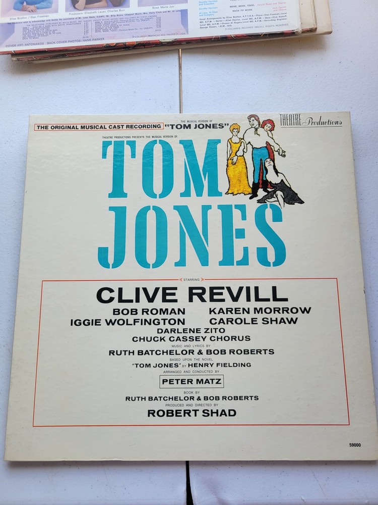 The Musical Version of Tom Jones Original Cast Recording LP Vinyl Record 59000