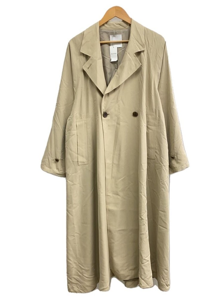 Clane Trench Coat/2/Rayon/Beg/Plain/14101-0042/Bag Gathered Dress Coat 10501