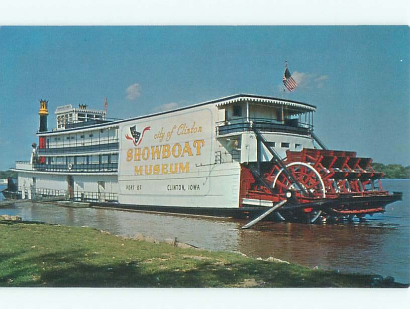 Pre-1980 SHOWBOAT MUSEUM ON BOAT Clinton Iowa IA m/09 AF3930