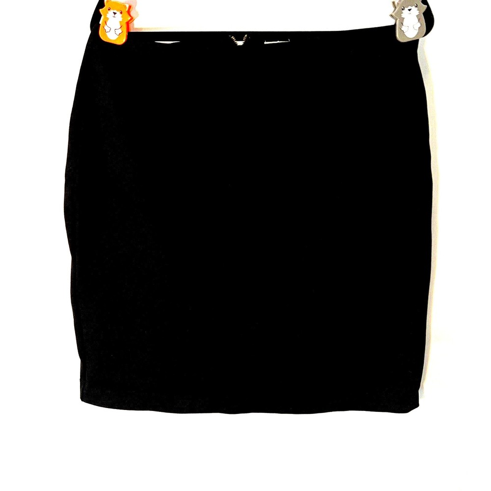 Maison Jules Womens Black Pencil Skirt Size Large Back Zipper Excellent Condition