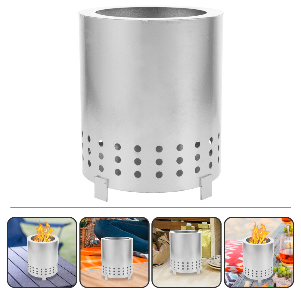 Stove Tabletop Fire Pit Outdoor Mini Fire Pit Stainless Steel Stove with Stand