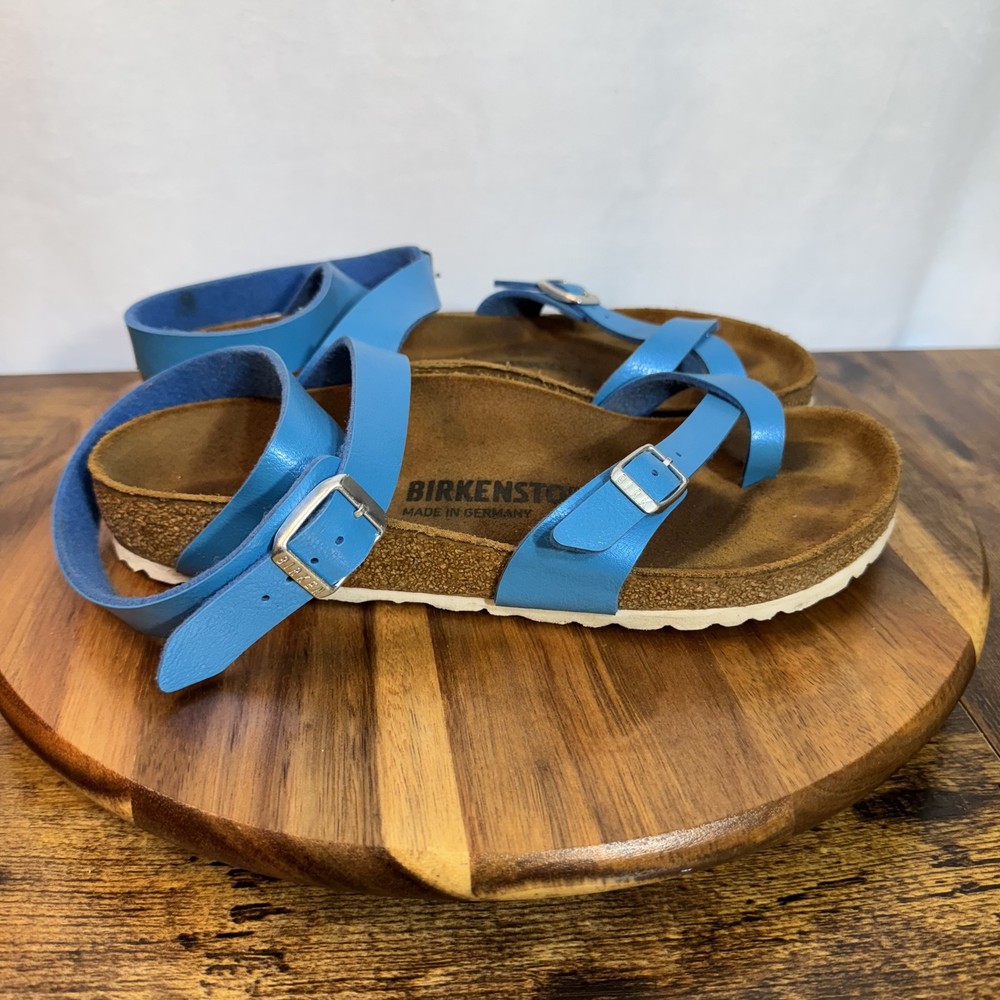 Birkenstock Daloa Sandals Womens Size 6 37 Strappy Ankle Buckle Comfort Shoes