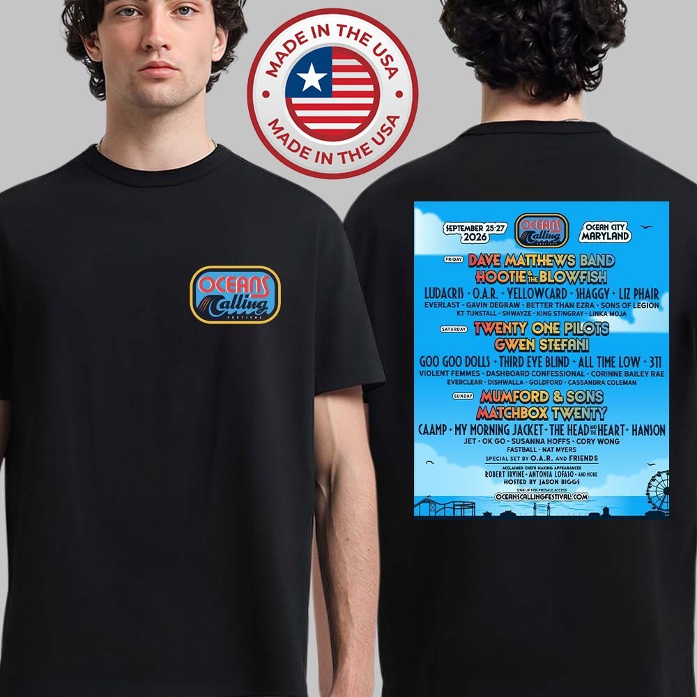 Oceans Calling 2026 Festival Full Lineup In Ocean City Maryland T-Shirt
