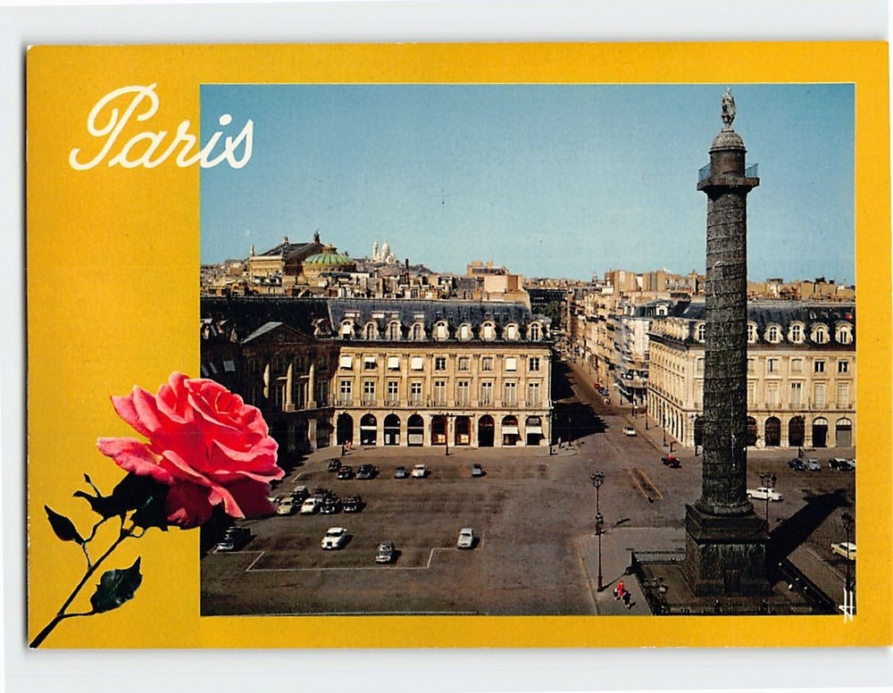 Postcard Place Vendome Et Rue De La Paris France