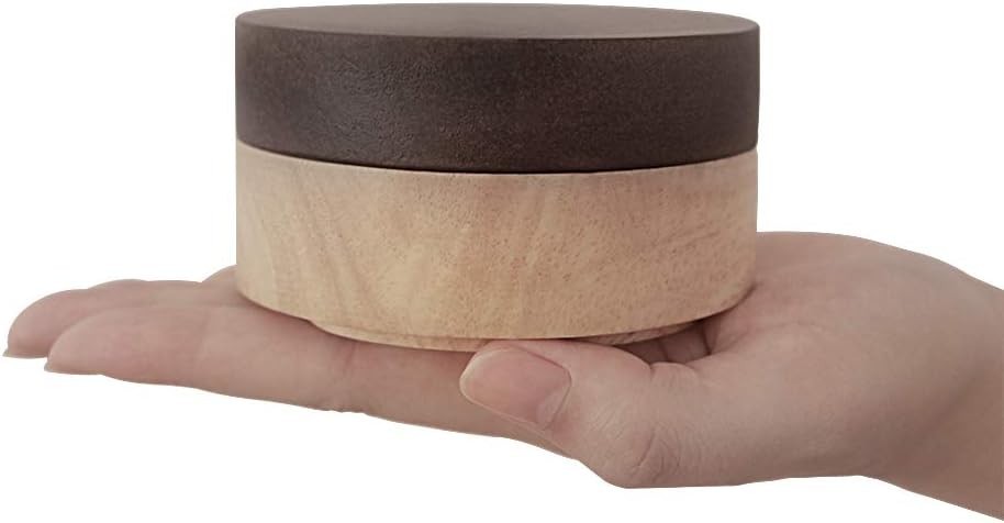 Ashtray with Lid, Vvin Windproof Ashtray for Indoor and Outdoor Use, Wooden