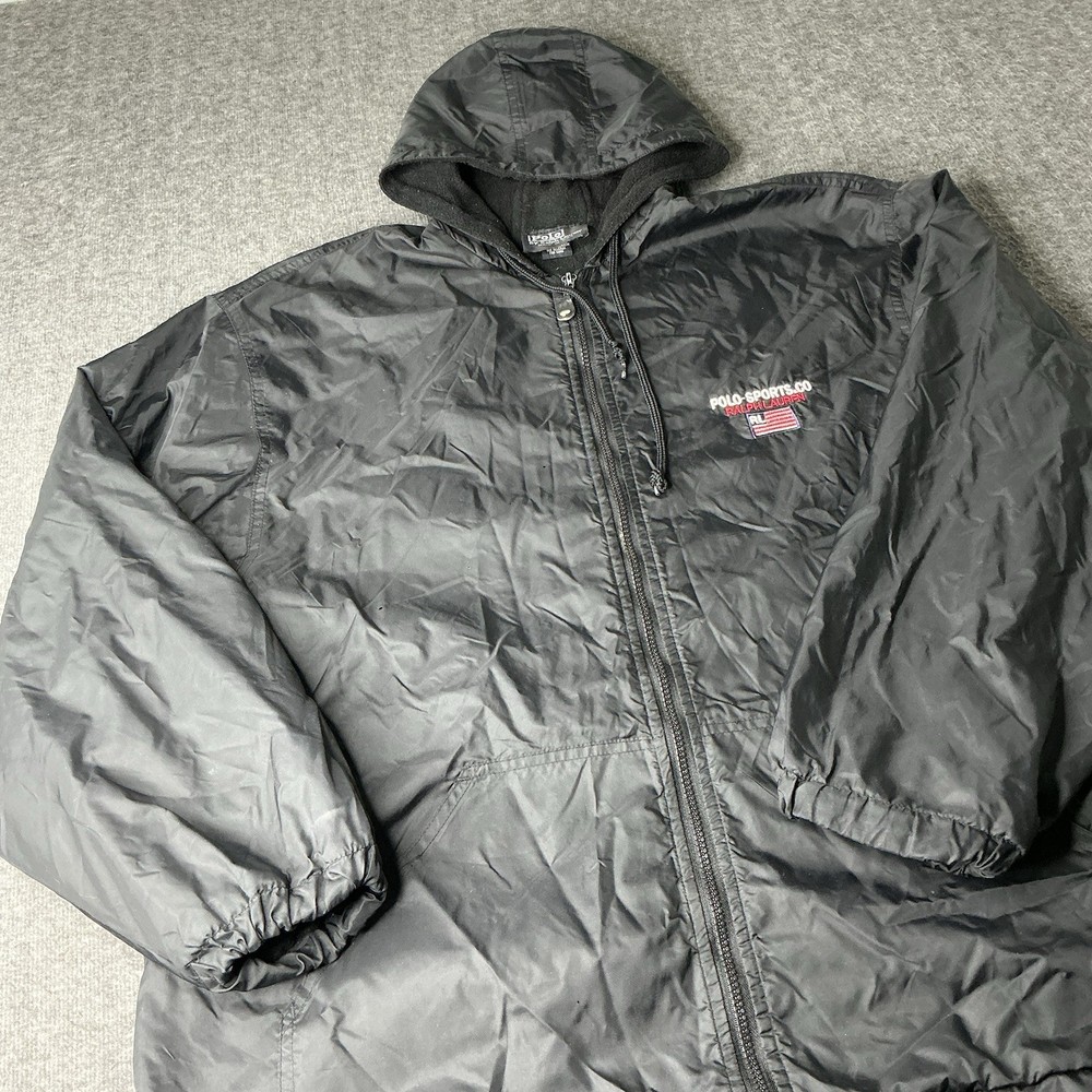 Vintage Polo Sport Co Ralph Lauren Windbreaker Mens M Made in USA Full Zip