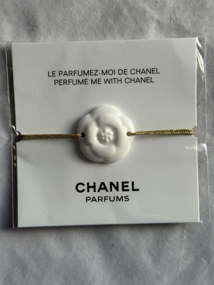 CHANEL Perfume Me VIP Gift White Camellia Adjustable Ceramic Bracelet New