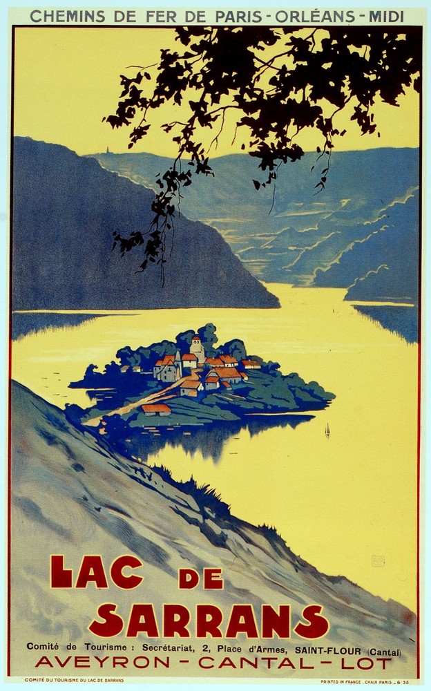 Chemin de Fer Lac de Sarrans Decorative Poster. Fine Graphic Art Design. 2964