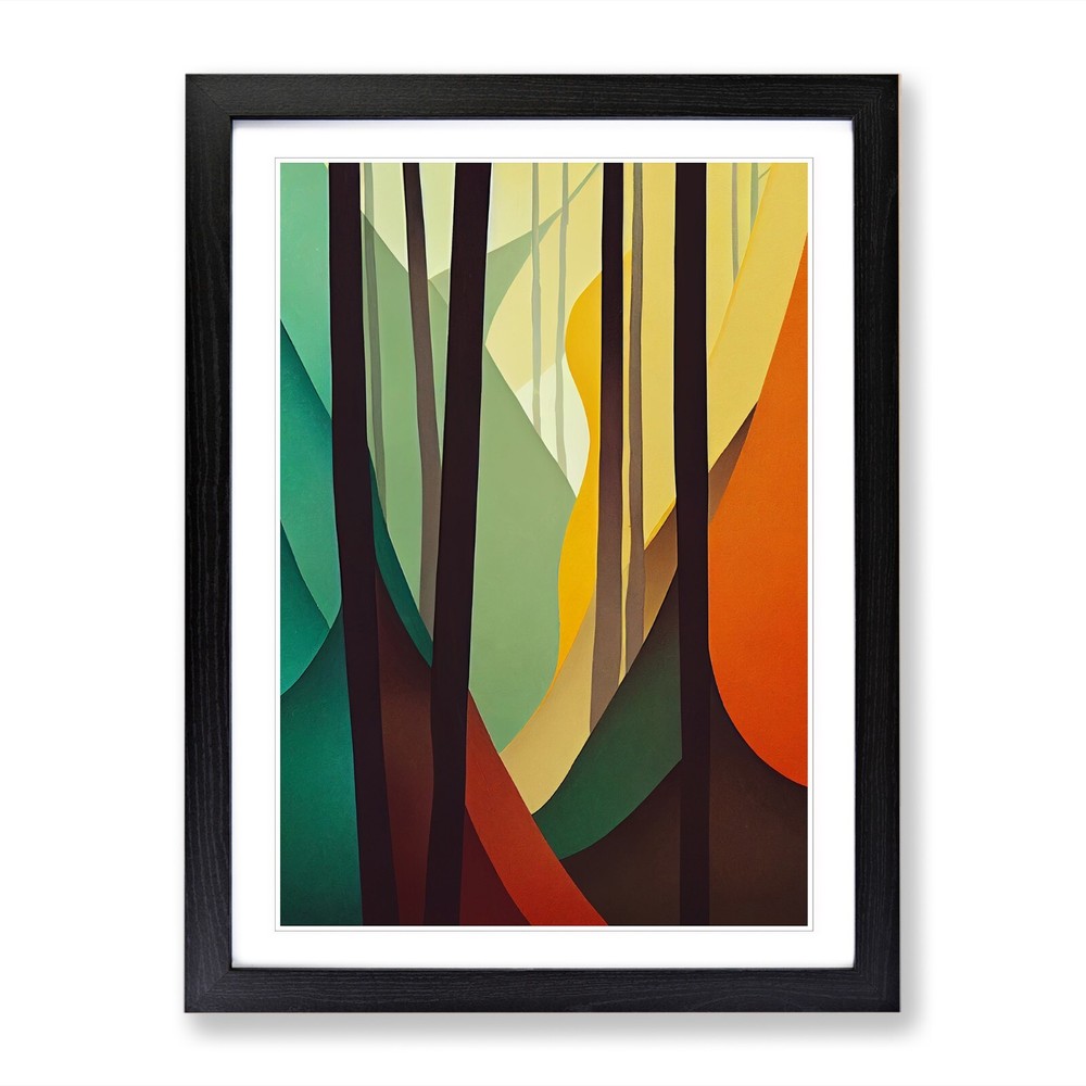 Forest Abstract Wall Art Print Picture Poster Decor Living Room-image