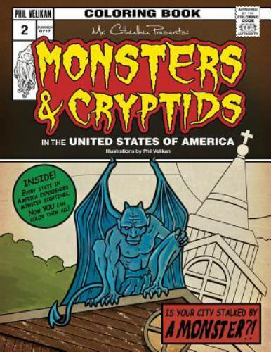 Monsters and Cryptids in the United States of America Coloring Book, Paperbac...