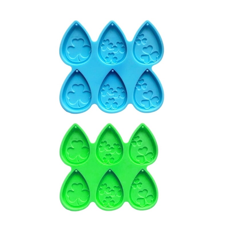 Resin Jewelry Silicone Mold DIY Clover Keychain Pendant Necklace Craft