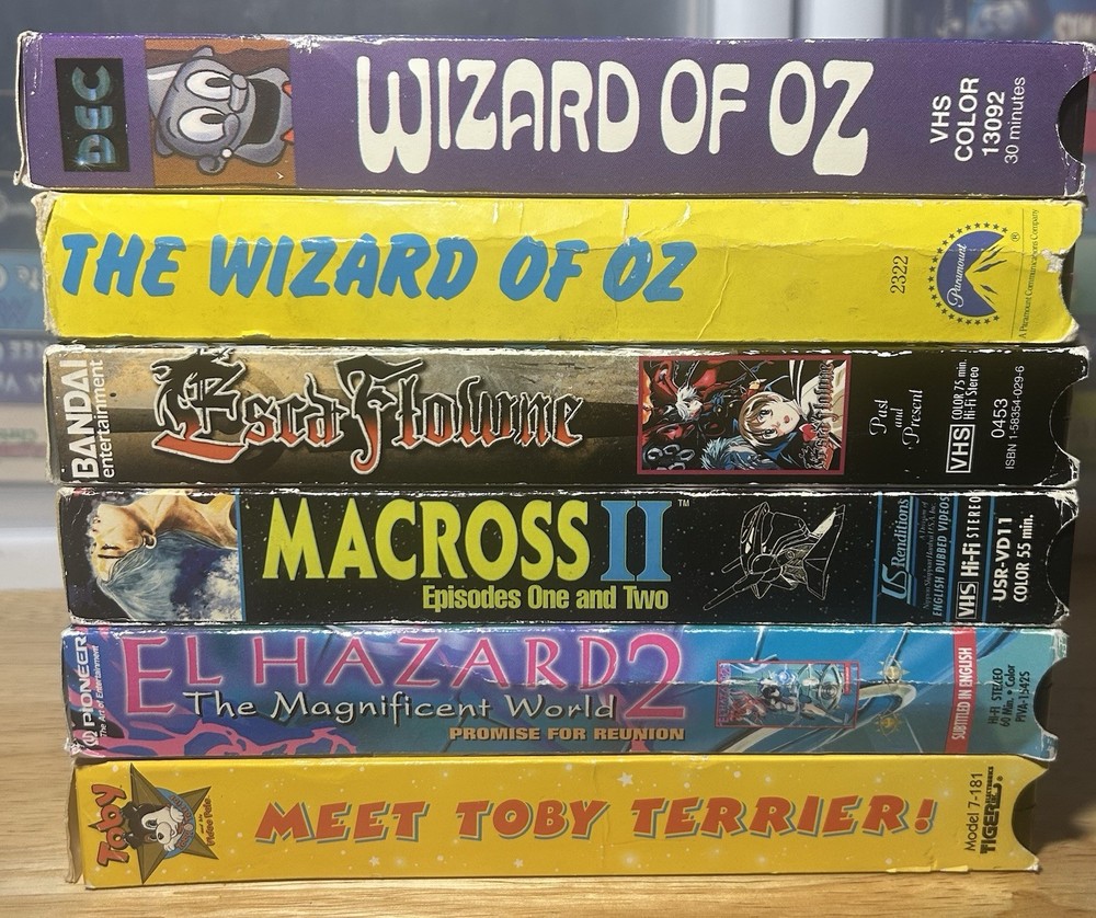 Anime Kids VHS Tape Lot Of 6