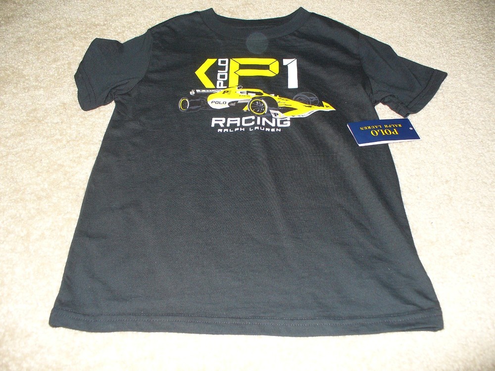 New Ralph Lauren Size 7 Boys Black Short sleeve Tee