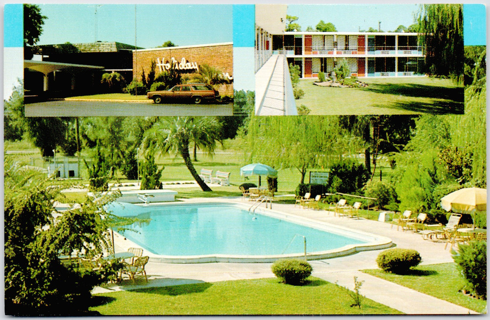 Holiday Inn Crystal River Florida Hotel Motel 1960s Postcard
